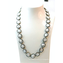 Мода Элегантные ювелирные изделия Свежий барокко Жемчужное ожерелье для Lady Party